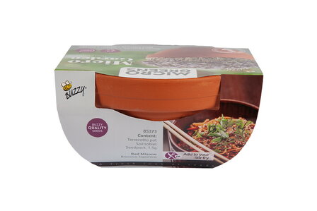 Buzzy&reg; Microgreens Terracotta schaal Rode Mizuna