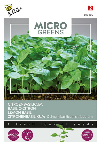 Buzzy&reg; Microgreens, Citroenbasilicum