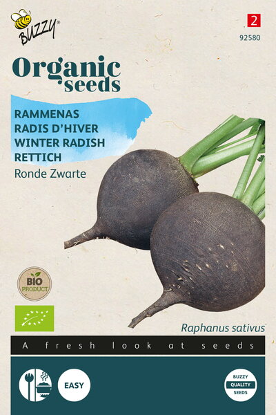 Buzzy&reg; Organic Rammenas Ronde Zwarte (BIO)