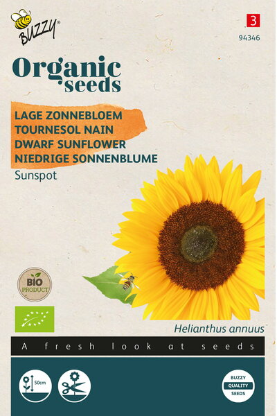 Buzzy&reg; Organic Helianthus, Lage zonnebloem Sunspot (BIO)