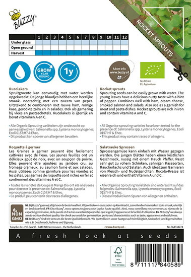 Buzzy&reg; Organic Sprouting Rucolakers  (BIO)