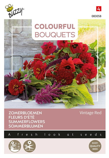 Buzzy&reg; Colourful Bouquets, Vintage Red