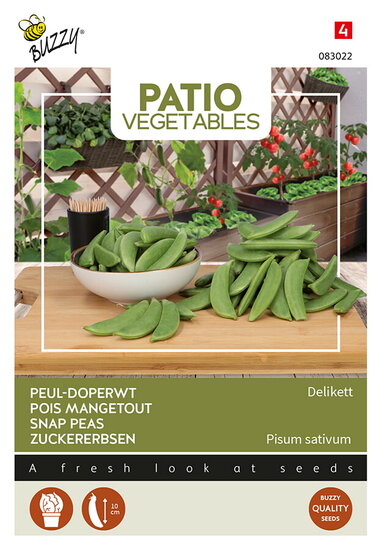 Buzzy&reg; Patio Veggies, Peul-Doperwt Delikett