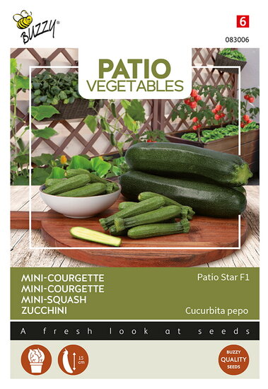 Buzzy&reg; Patio Veggies, Courgette Patio Star F1