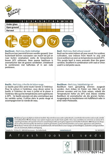 Buzzy&reg; Basilicum Red Lizzy