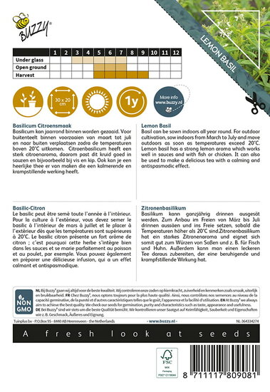 Buzzy&reg; Basilicum Lemon