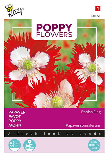 Buzzy&reg; Poppy Flowers, Papaver Danish Flag