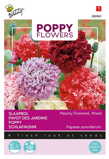 Buzzy&reg; Poppy Flowers, Slaapbol Pioenbloemige papaver