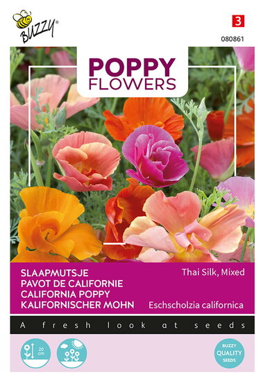 Buzzy&reg; Poppy Flowers, Slaapmutsje Thai Silk