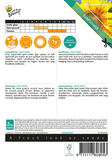 Buzzy&reg; Sunny Flowers, Zonnebloem Henry Wilde
