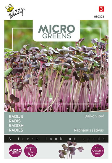 Buzzy&reg; Microgreens, Radijs Rode Daikon