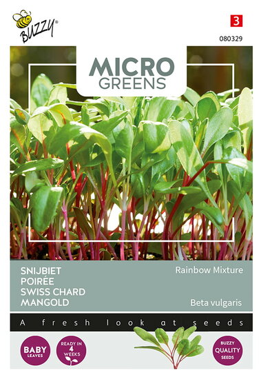 Buzzy&reg; Microgreens, Snijbiet Regenboogmengsel