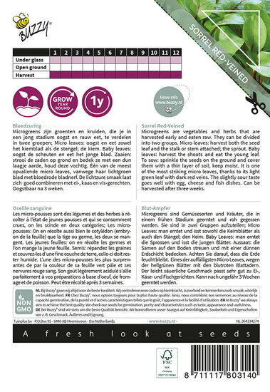 Buzzy&reg; Microgreens, Bloedzuring