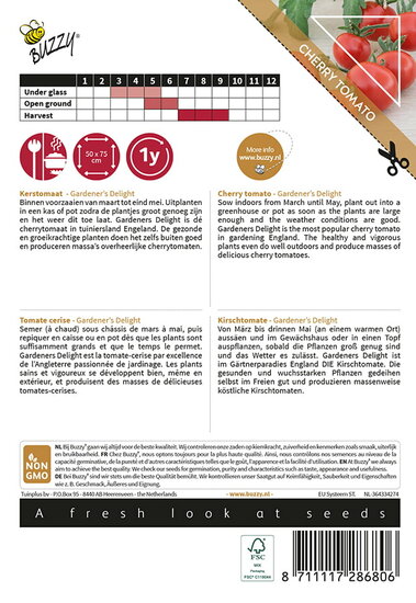 Buzzy&reg; Pomodori, Kerstomaat Gardeners Delight (Cherry)