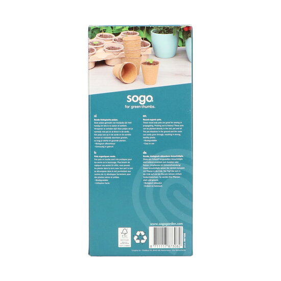 SOGO Biologische Potjes 8cm rond 10st.