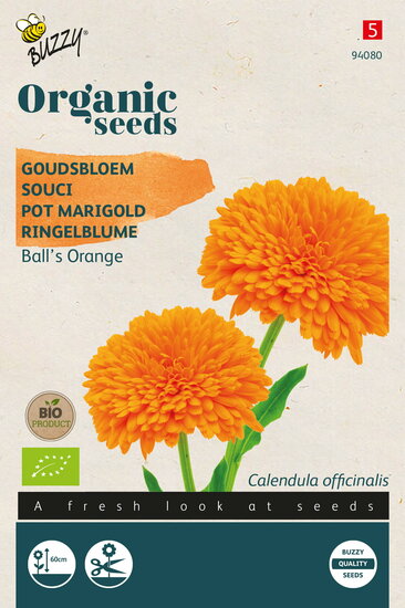 Buzzy&reg; Organic Calendula, Goudsbloem Ball&#039;s Orange  (BIO)