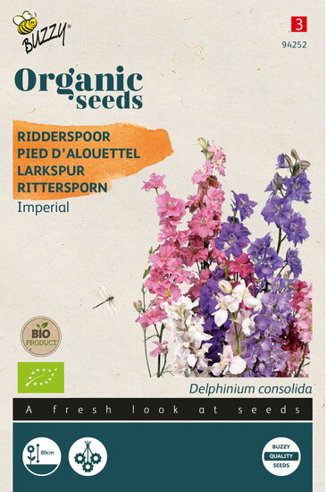 Buzzy&reg; Organic Delphinium, Ridderspoor Imperial (BIO)