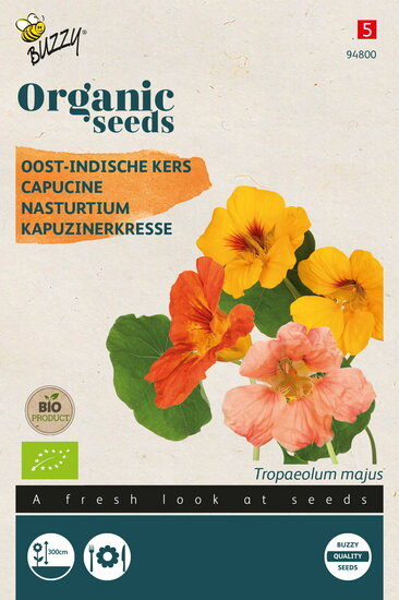 Buzzy&reg; Organic Tropaeolum, Oost-Indische kers enkelbl (BIO)