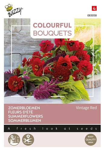 Buzzy® Colourful Bouquets, Vintage Red