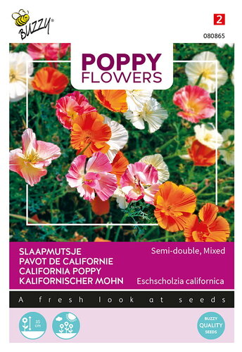 Buzzy® Poppy Flowers, Slaapmutsjes Dubbelbl. Gem.