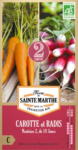 Wortel en Radijs mix 'Nantaise 2/de 18 Jours'